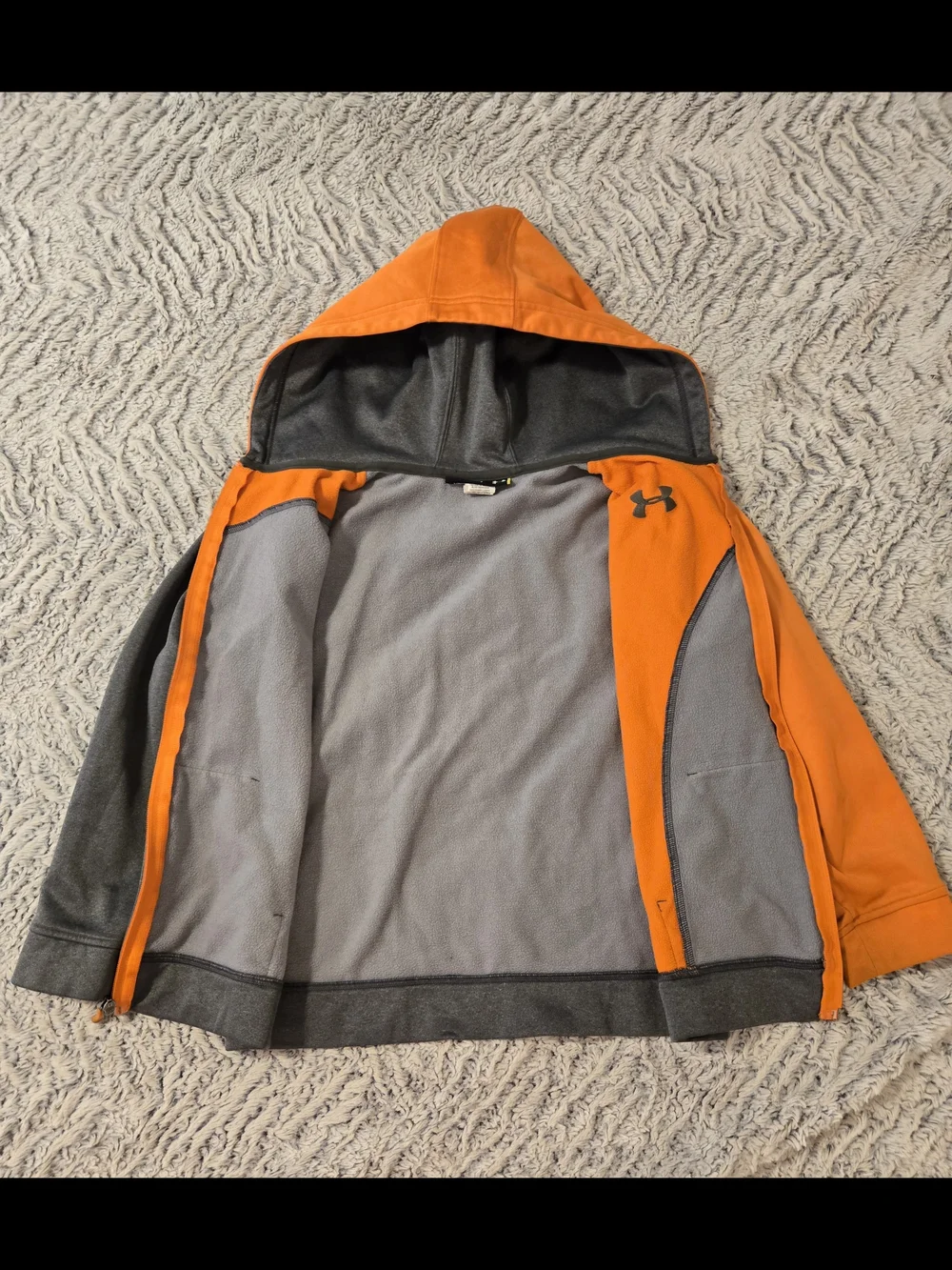 Under Armour Kids' Orange & Gray Full-Zip Hoodie